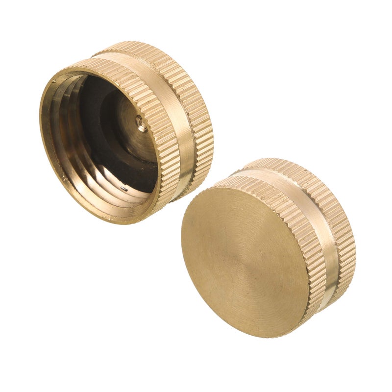 M MINGLE Garden Hose Female End Cap  Brass Spigot Cap  3/4 Inch  4-Pack with Extra 12 Washers - Image 2